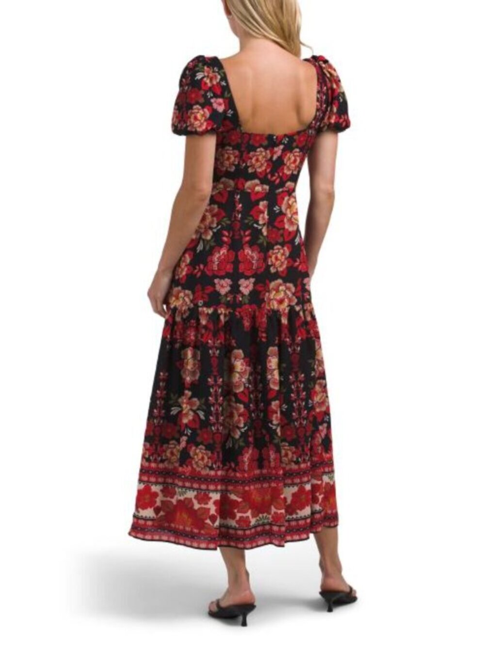 ADRIANNA PAPELL Short Sleeve Floral Maxi Dress - Picture 2 of 5